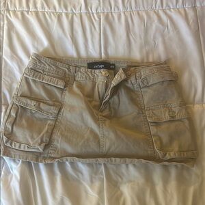Refuge Khaki Cargo Mini Skirt